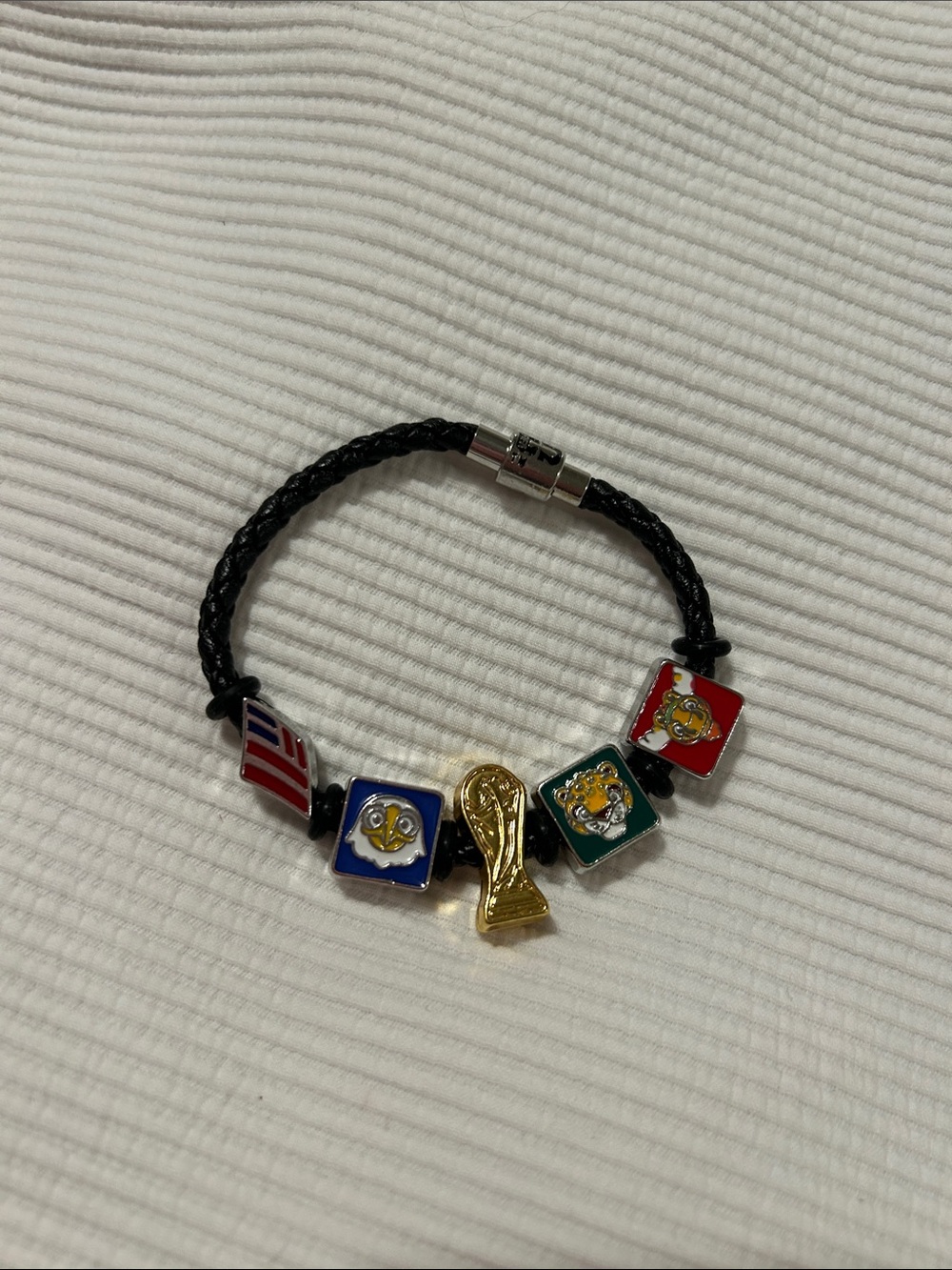FIFA World Cup Charm Bracelet with Flag & Team Charms